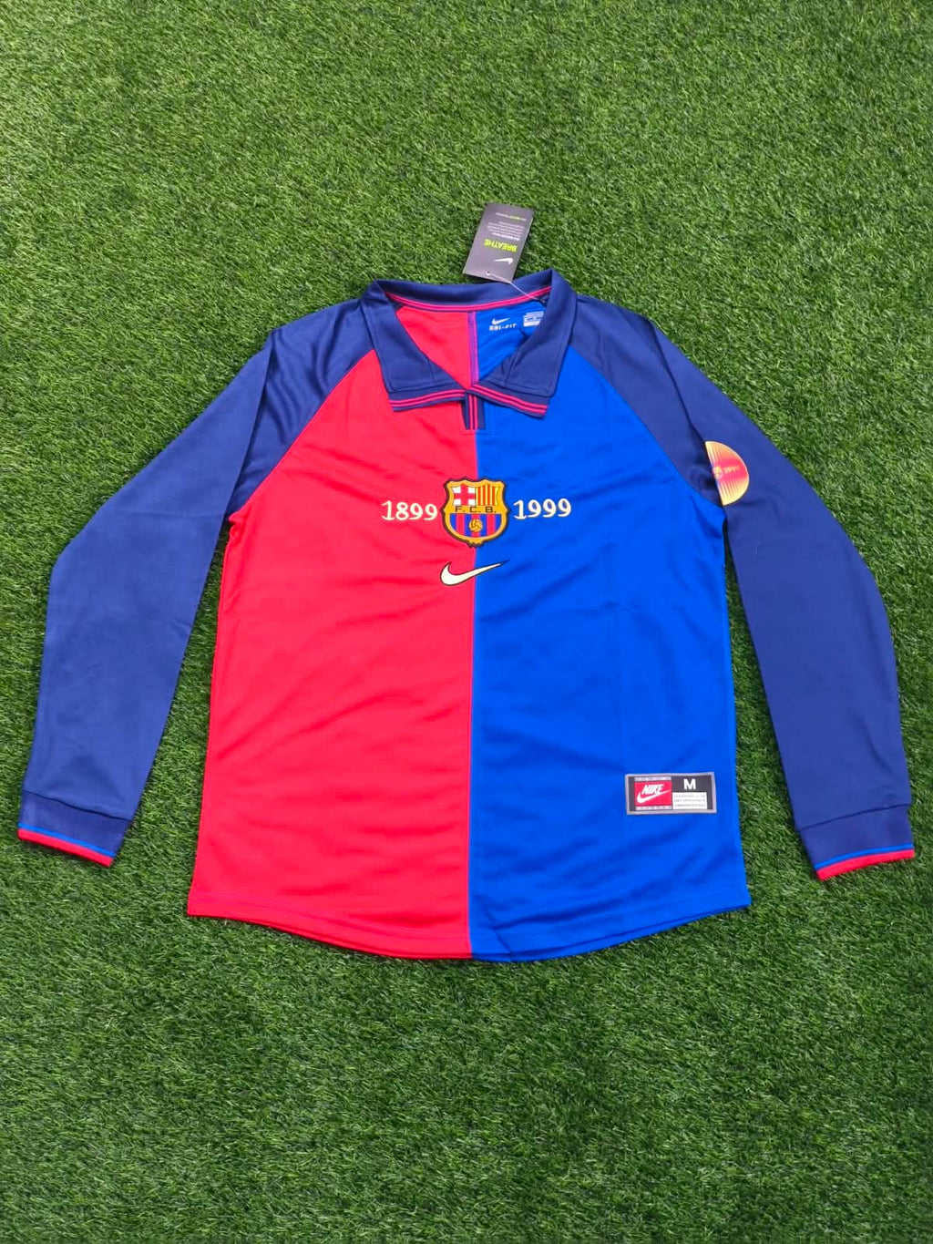 Maillot Rétro FC Barcelone Centenaire 1999 Manches Longues