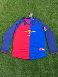 Maillot Rétro FC Barcelone Centenaire 1999 Manches Longues