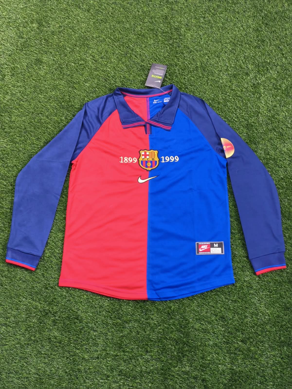 Maillot Rétro FC Barcelone Centenaire 1999 Manches Longues