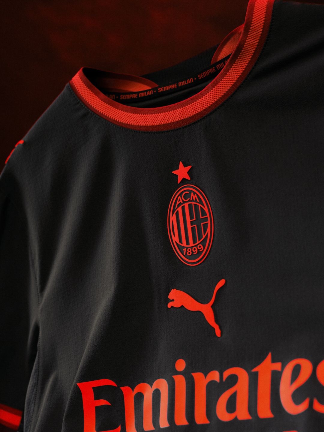 Maillot AC Milan Third Noir & Rouge 26/27 – Player Version